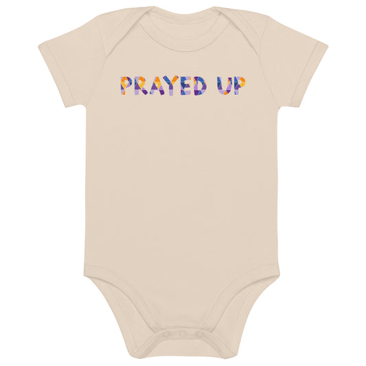 Prayed Up Organic Cotton Baby Bodysuit (Canvas or White)