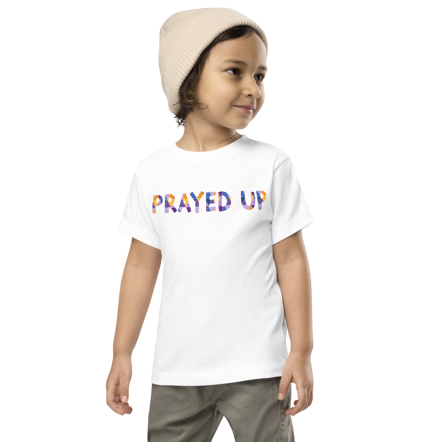 Prayed Up Toddler Short Sleeve Tee (White)